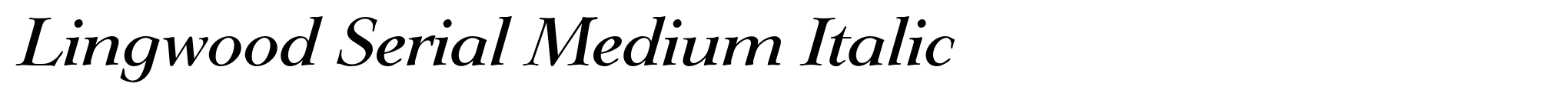 Lingwood Serial Medium Italic image